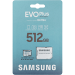 Cartão Micro SD Samsung Evo Plus 512GB, Com Adaptador 130MB/s