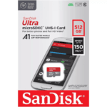 Cartão Micro SD SanDisk Ultra 512GB, Com Adaptador 150MB/s