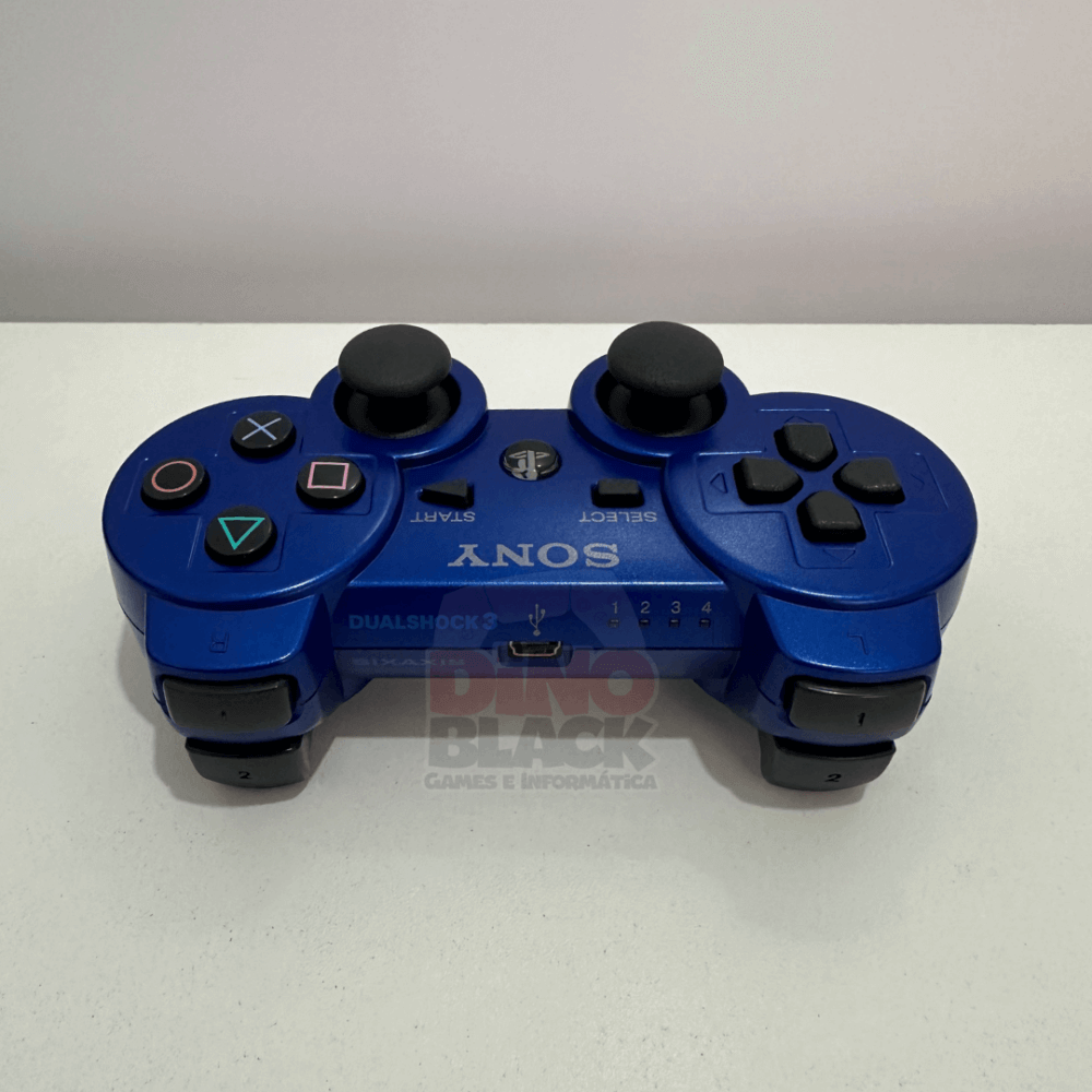 Controle Sony Dualshock 3 Azul Metálico - Original - PS3 - Imagem 6
