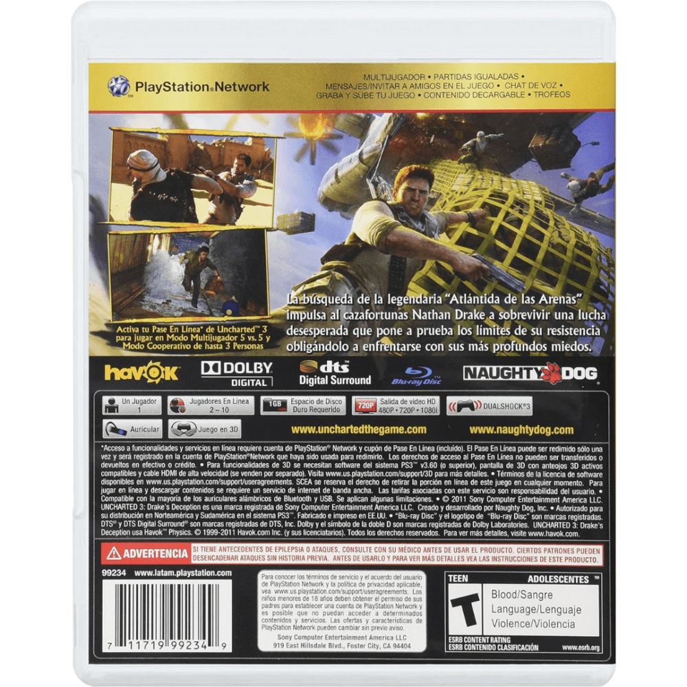 Uncharted 3: Drake's Deception - Favoritos - PlayStation 3 - Imagem 3