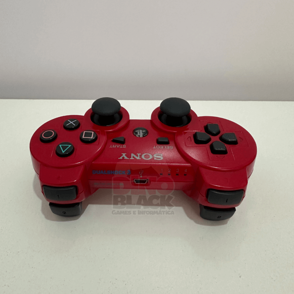 Controle Sony Dualshock 3 - Vermelho Escuro - Original - PS3 (Deep Red) - Imagem 4