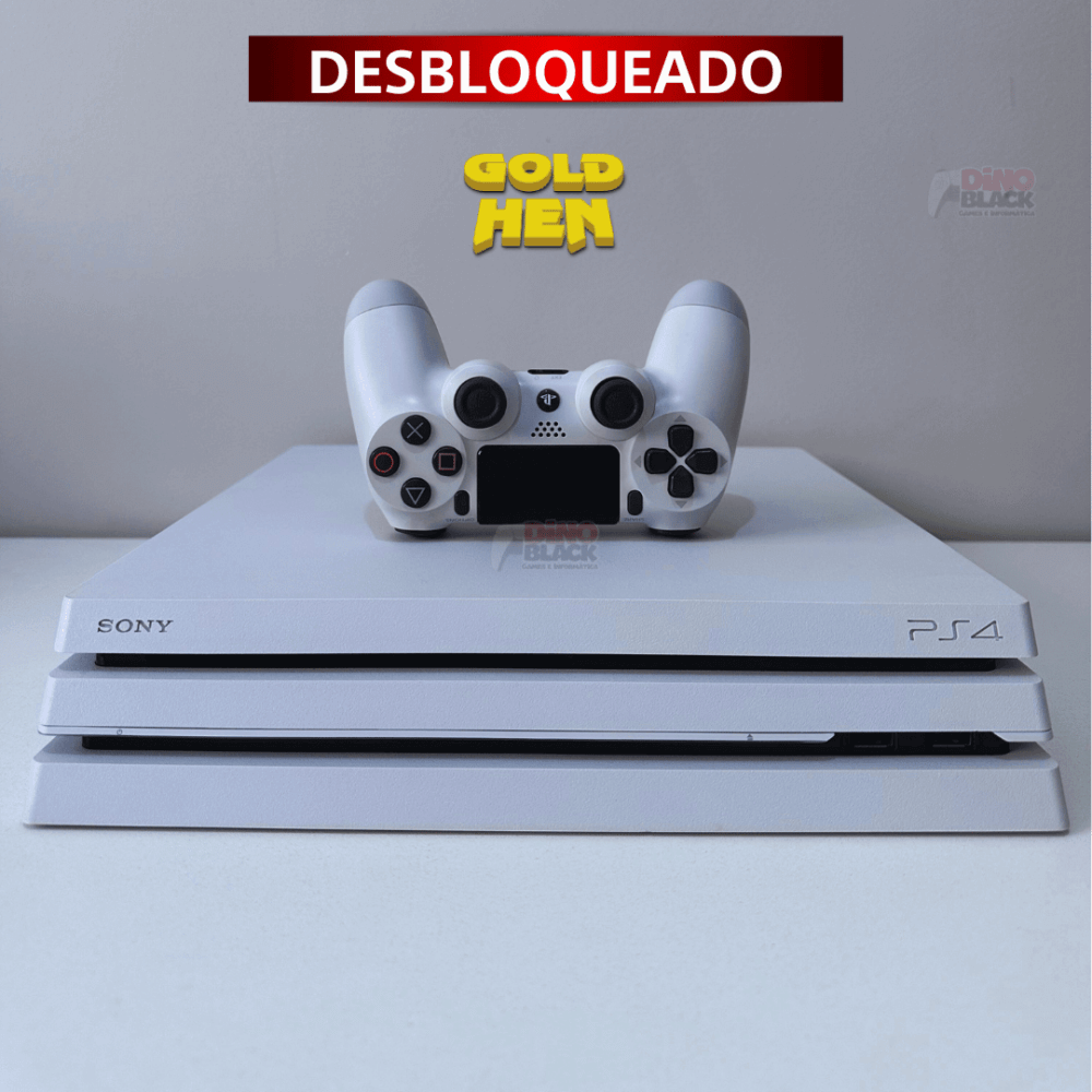 Console PlayStation®4 - PS4 Branco - PRO 1TB Desbloqueado GoldHEN 9.0 - Imagem 2