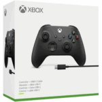Controle Sem Fio Xbox – Carbon Black - Com Fio