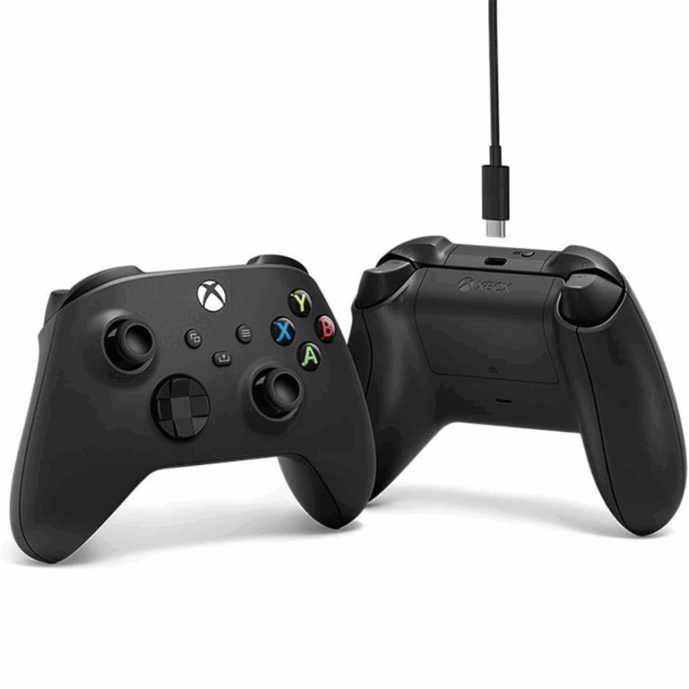 Controle Sem Fio Xbox – Carbon Black - Com Fio - Imagem 4
