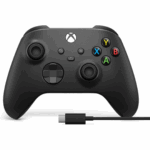 Controle Sem Fio Xbox – Carbon Black - Com Fio - Imagem 2