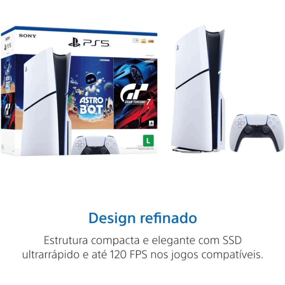 Console PlayStation®5 Slim - Com Drive de Disco - Bundle ASTRO BOT e Gran Turismo 7 - Imagem 5