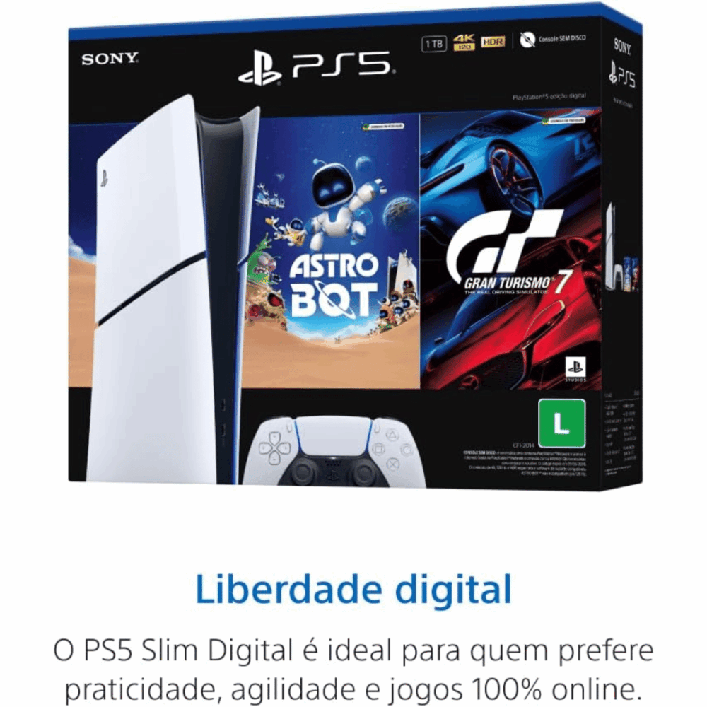 Console PlayStation®5 Slim Edição Digital - Bundle Astro Bot e Gran Turismo 7 - Imagem 3