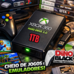 HD Externo 3.0 Com 1TB - Para Xbox 360 Lotado de Jogos e Emuladores