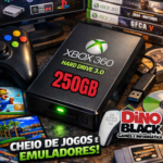HD Externo 3.0 Com 250GB - Para Xbox 360 Lotado de Jogos e Emuladores