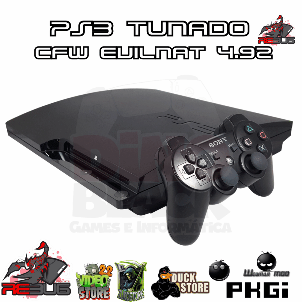 Console PlayStation®3 Slim Desbloqueado CFW 500GB - PS3 Slim 500GB - Imagem 2
