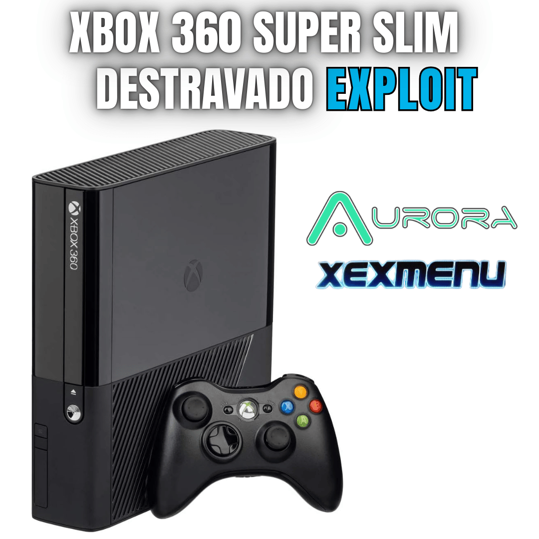 XBOX 360 SUPER SLIM DESTRAVADO EXPLOIT Xbox 360 Super Slim Destravado Exploit + 70 Jogos - Seminovo - Imagem 1