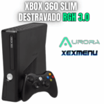 Xbox 360 Slim Destravado RGH 3.0 + 70 Jogos - Seminovo